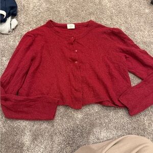 Wilfred Red Cardigan Sweater